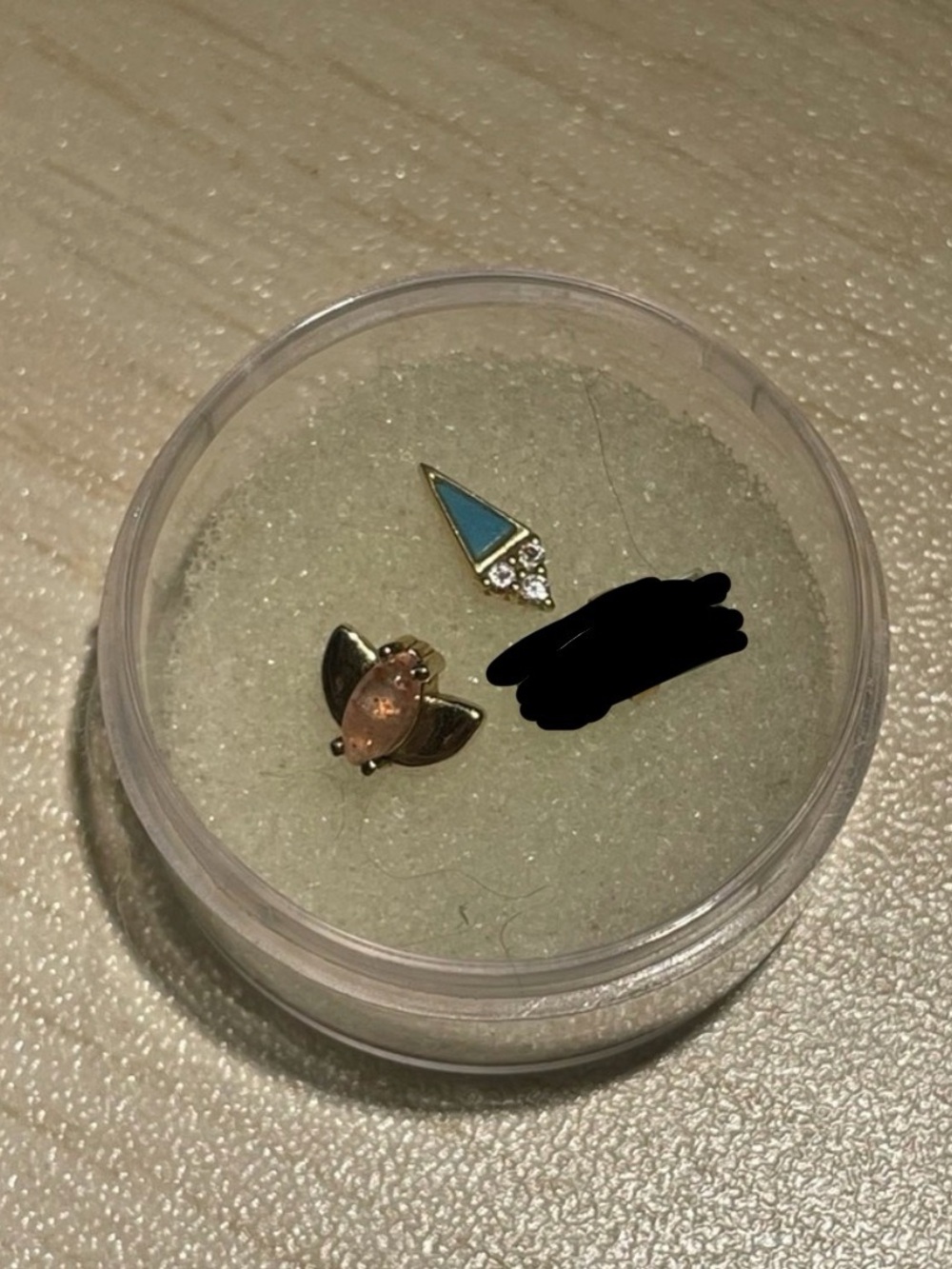 BVLA- rose cabochon, blue turquoise